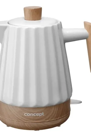 Concept RK0090 - Waterkoker 1,5 l 1500W/230V wit/houtdecor/keramiek Veilige Betaling