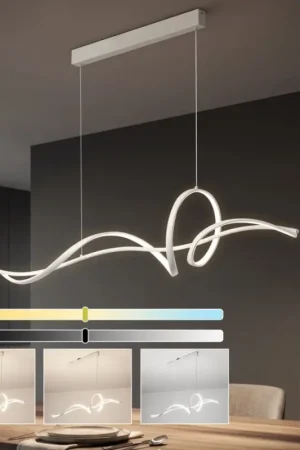 Tijdelijk Beschikbaar Brilagi - Dimbare hanglamp aan kabel SIGNATURE LED/55W/230V 3000-6000K 120x23 cm wit + afstandsbediening