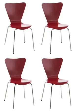 8x bezoekersstoel Calisto Kleur:rood Laatste Kans