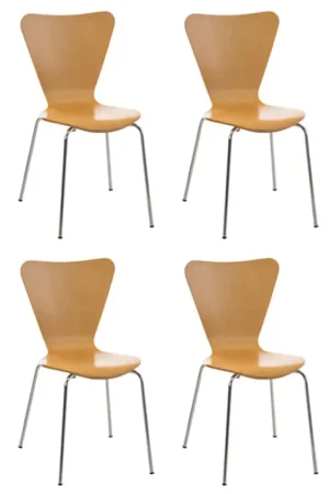8x bezoekersstoel Calisto Kleur:natura Weekendaanbieding