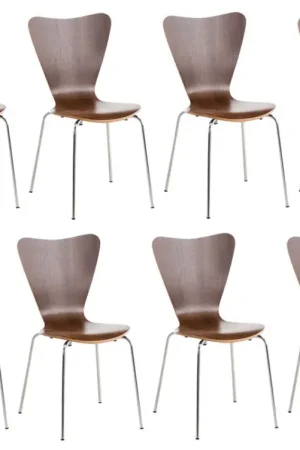 8x bezoekersstoel Calisto Kleur:walnoot Meest Verkocht