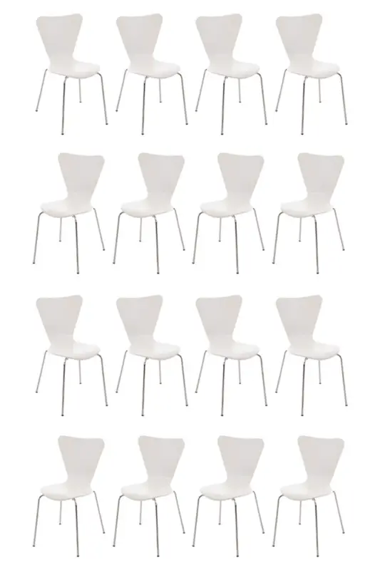 16x bezoekersstoel Calisto Kleur:wit Flitsaanbieding