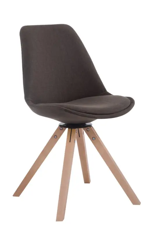 Actieprijs Eetkamerstoel Troyes vierkant frame Stof Kleur:donkergrijs | Kleur frame:natura