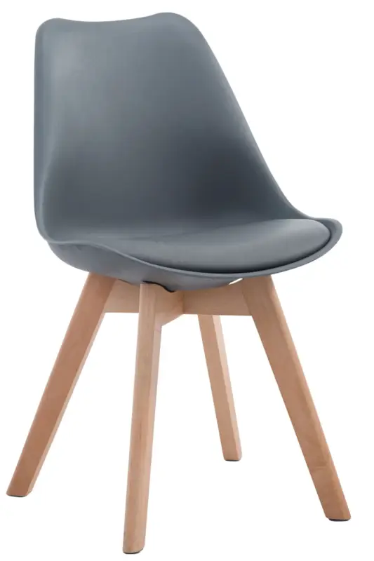 Bestel Nu Eetkamerstoel Borneo V2 Kunstleer Kleur:grijs | Kleur frame:natura
