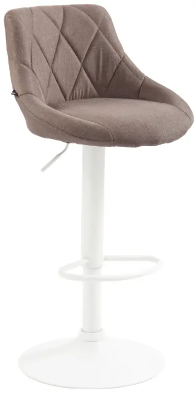 Populair Barkruk Lazio Stof Kleur:taupe | Kleur frame:wit