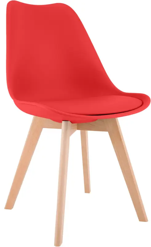 Eetkamerstoel Linares – comfortabel, stijlvol en perfect voor ieder interieur Basismateriaal:Kunststof | Kleur:rood Rechtstreeks Van De Fabrikant