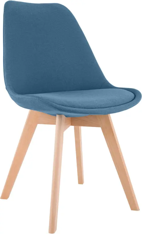 Eetkamerstoel Linares – comfortabel, stijlvol en perfect voor ieder interieur Basismateriaal:Stof | Kleur:blauw Aanbieding