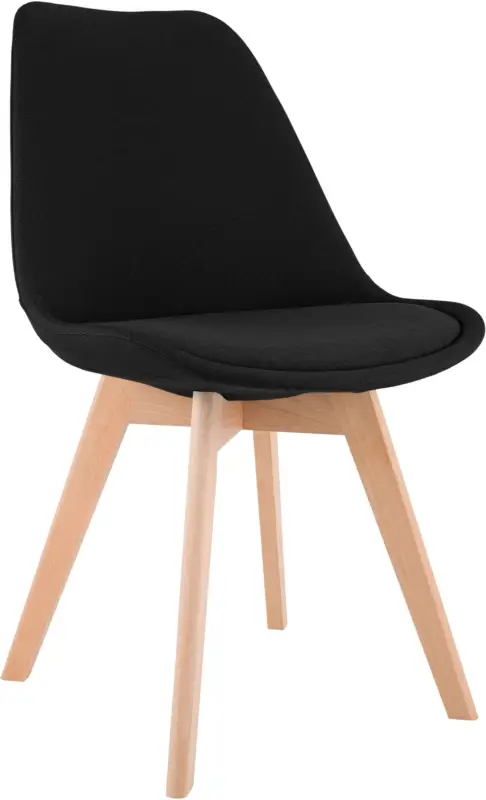 Eetkamerstoel Linares – comfortabel, stijlvol en perfect voor ieder interieur Basismateriaal:Stof | Kleur:zwart Koop Vandaag