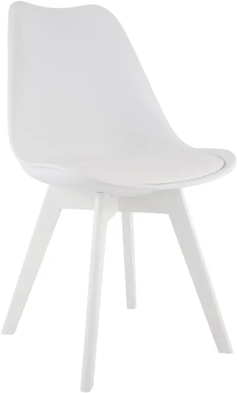 Eetkamerstoel Linares – comfortabel, stijlvol en perfect voor ieder interieur Basismateriaal:Kunststof | Kleur:wit/wit Lage Kosten