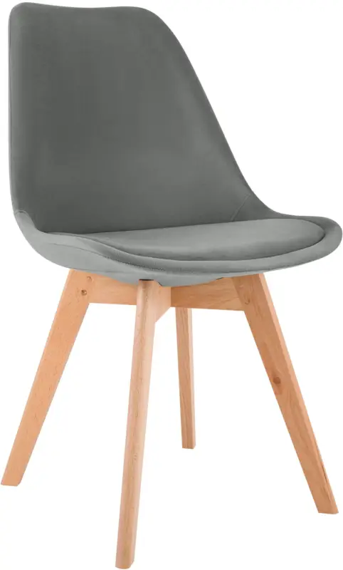 Superprijs Eetkamerstoel Linares – comfortabel, stijlvol en perfect voor ieder interieur Basismateriaal:Fluweel | Kleur:grijs