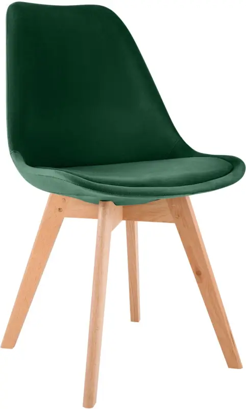 Eetkamerstoel Linares – comfortabel, stijlvol en perfect voor ieder interieur Basismateriaal:Fluweel | Kleur:groen Bestseller