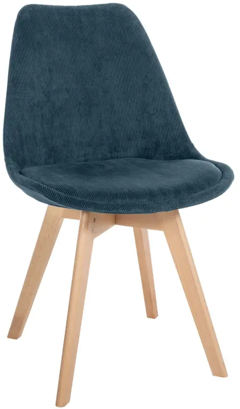 Koop Online Eetkamerstoel Linares – comfortabel, stijlvol en perfect voor ieder interieur Basismateriaal:Ribstof | Kleur:donkerblauw