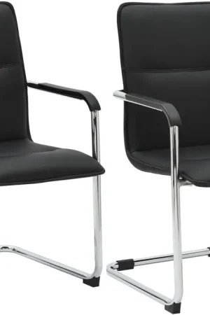 2-delige set sledestoelen Seattle van kunstleer Kleur:zwart Finale Uitverkoop