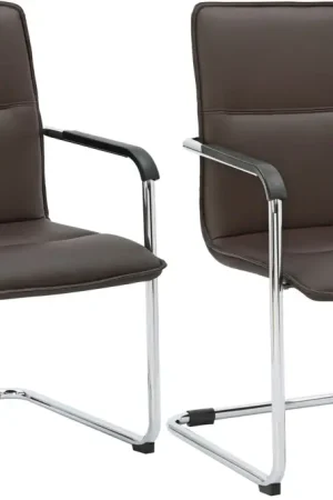 2-delige set sledestoelen Seattle van kunstleer Kleur:bruin Actieprijs