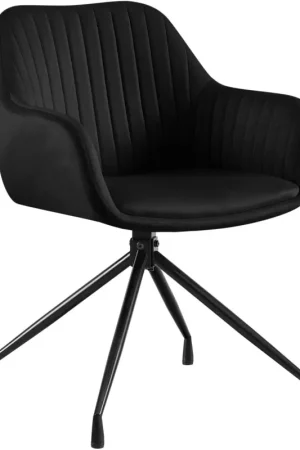 Koop Online Eetkamerstoel Welby Basismateriaal:Fluweel | Kleur:zwart