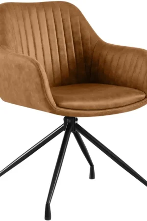 Eetkamerstoel Welby Basismateriaal:Vintage kunstleer | Kleur:licht bruin Nu Kopen