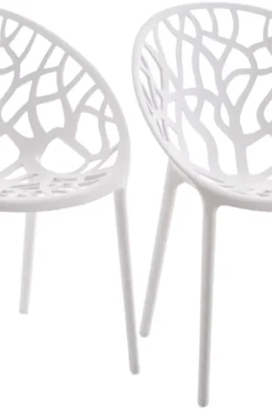 2-delige set tuinstoelen Hope Kleur:wit Direct Beschikbaar