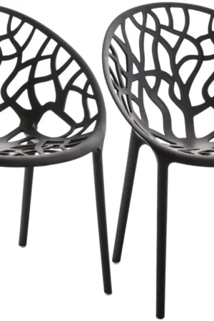 2-delige set tuinstoelen Hope Kleur:zwart Op = Op