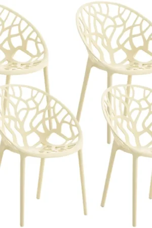 4-delige set tuinstoelen Hope Kleur:creme Hete Deal