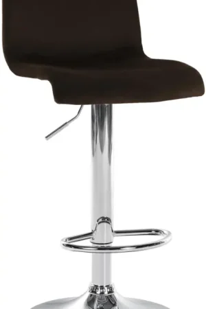 Barkruk Hover Fluweel Kleur:bruin | Materiaal frame:Metaal in chroomoptiek Veilige Betaling