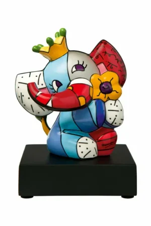 Op = Op Porseleinen figuur 'Flower of Friendship' van Romero Britto 10x13,5x6cm