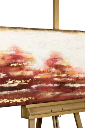 Handgeschilderd schilderij 'Summit of Embers' 150x50cm | incl. certificaat van echtheid Lage Prijs