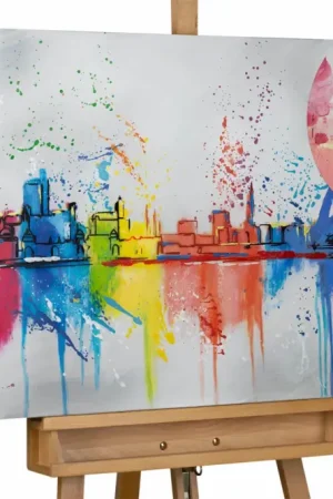 Bestel Nu Handgeschilderd schilderij 'Hamburg, My Pearl' 120x60cm | incl. certificaat van echtheid