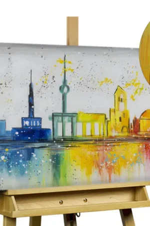 Alleen Vandaag Handgeschilderd schilderij 'Reunited Capital' 120x60cm | incl. certificaat van echtheid