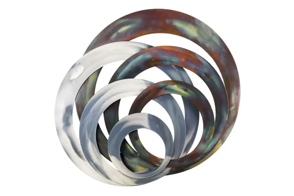 Direct Beschikbaar Metalen wanddecoratie 'Reflections' 86x76x5cm