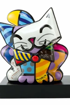Gecertificeerd Porseleinen figuur 'Mr Meow's Big Day' van Romero Britto 27x30,5x22cm