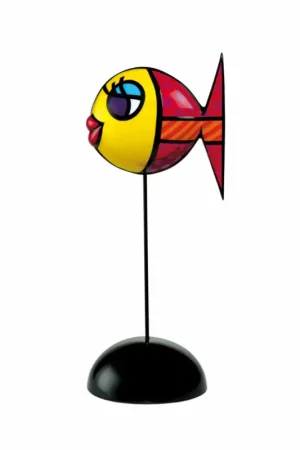 Meest Verkocht Porseleinen figuur 'Kiss the Fish!' van Romero Britto 11,5x29x10cm