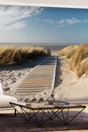 Merkproduct Zelfklevend behang 'Lonely Beach'