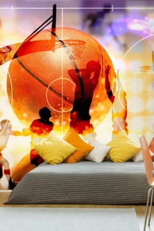 Zelfklevend behang 'Basketball' Uitverkoop