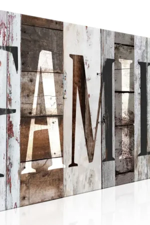 Actieprijs Kunstdruk op canvas 'Board: Family Narrow'
