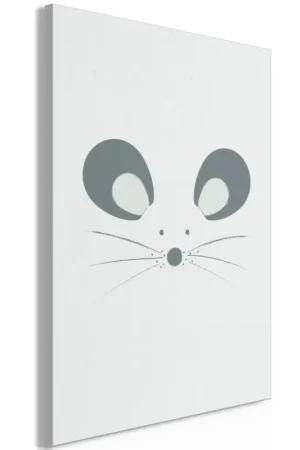 Aanbieding Kunstdruk op canvas 'Curious Mouse Vertical'