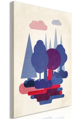 Dagaanbieding Kunstdruk op canvas 'Forest Creatures Vertical'