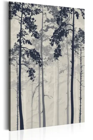 Kunstdruk op canvas 'Forest In Fog' Aanbieding