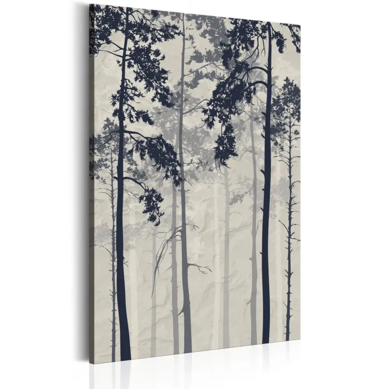 Kunstdruk op canvas 'Forest In Fog' Aanbieding