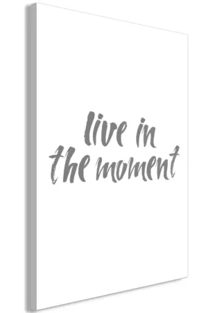 Aanbieding Kunstdruk op canvas 'Live In the Moment Vertical'