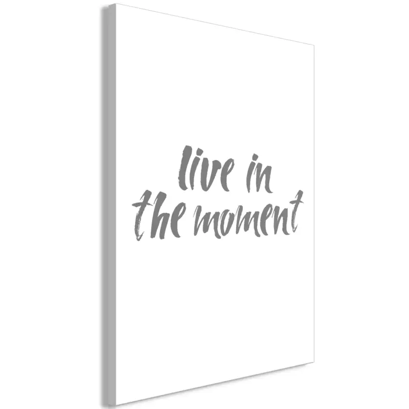 Aanbieding Kunstdruk op canvas 'Live In the Moment Vertical'
