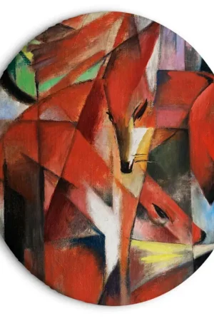 Actieprijs Rond schilderij 'Marc's Foxes'