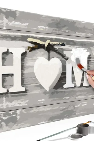 Schilderen op nummer volwassenen 'Home (Letters)' Flitsaanbieding