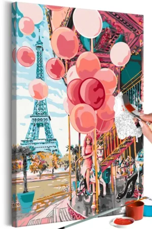 Gratis Retour Schilderen op nummer volwassenen 'Paris Carousel'