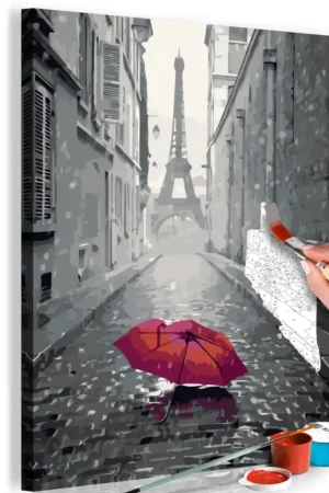 Shop Nu Schilderen op nummer volwassenen 'Paris (Red Umbrella)'