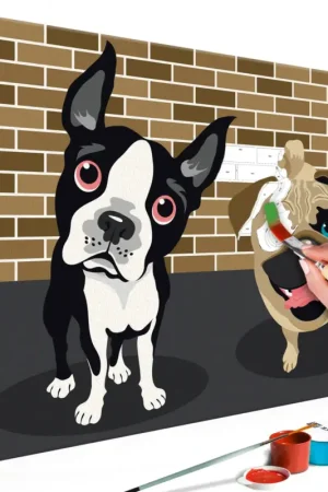 Aanbieding Schilderen op nummer volwassenen 'Cute Dogs'