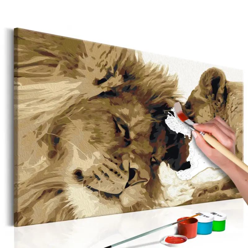 Schilderen op nummer volwassenen 'Pair of Lions (Love)' Nu Kopen