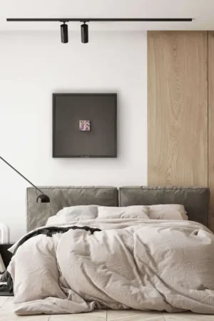 Exclusieve Aanbieding Kleine Ingelijste Marmeren Muurkunst 'Soul Line Erodium'