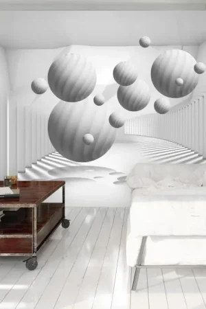 Actieprijs Behang 'Balls in White'