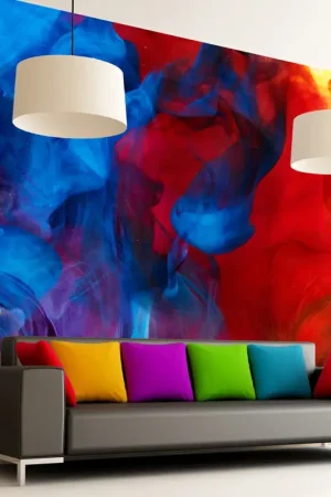 Aanbieding Behang 'Colored flames'