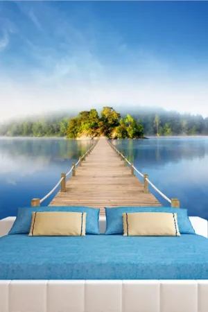 Goedkoop Behang 'Mysterious Island'